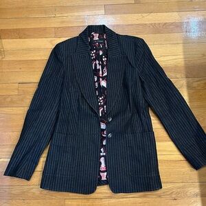 Escada Black Pinstripe Women's Blazer